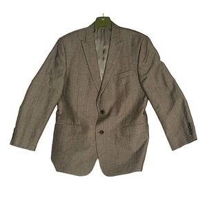 CALVIN KLEIN 42R Herringbone Blazer Two Button Sport Coat Business Casual Jacket